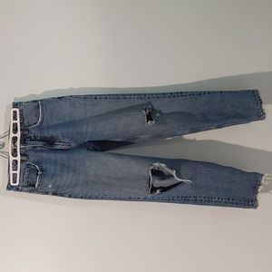 Zara Distressed Size 2 Womans‎ Jeans, High-Rise.